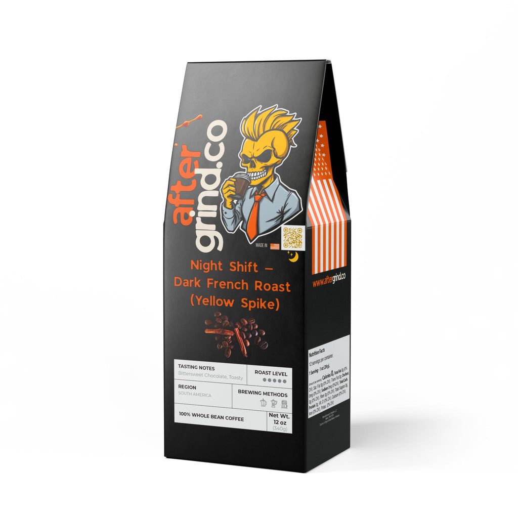 🌙 AfterGrind – Night Shift (Dark French Roast) | Yellow Spike