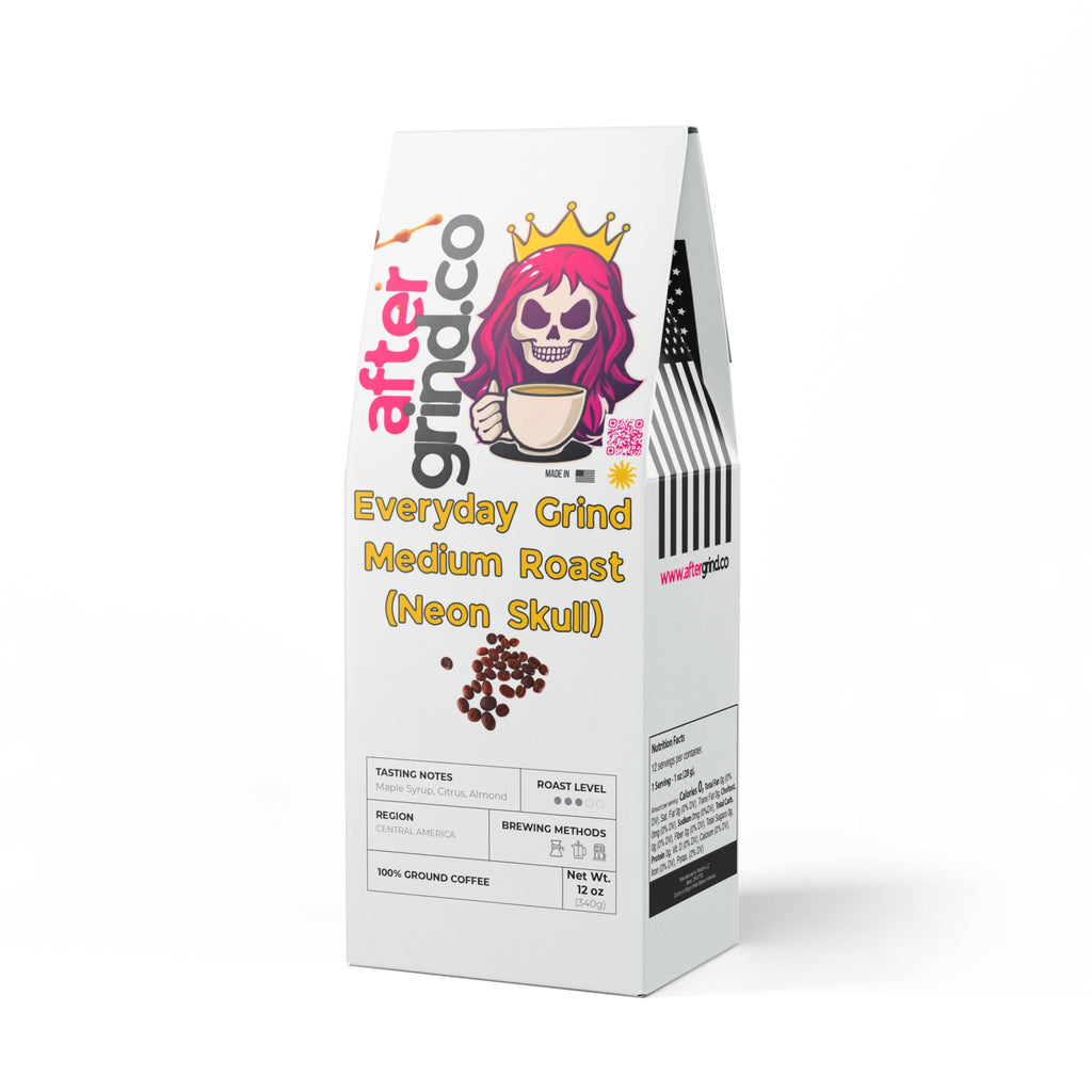💖 AfterGrind – Everyday Grind (Medium Roast) | Classic Neon Skull